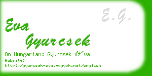 eva gyurcsek business card